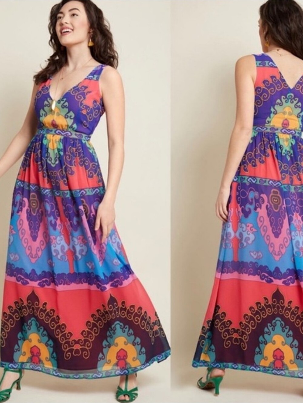 Modcloth Muster The Length Maxi Dress Size 1X